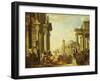 Marcus Curtius Leaping into the Chasm-Giovanni Paolo Pannini-Framed Giclee Print