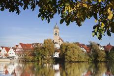 Bight of Neckar River, Mundelsheim, Baden Wurttemberg, Germany, Europe-Marcus Lange-Photographic Print