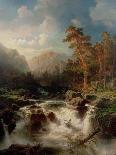 Romantic Landscape with Waterfall-Marcus Larson-Giclee Print