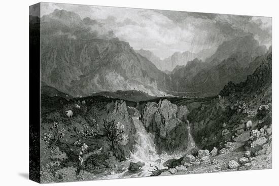 Mardale Head, Lake District-Thomas Allom-Stretched Canvas