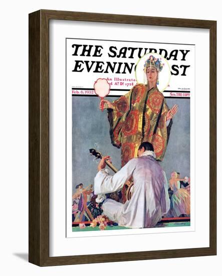 "Mardi Gras Ball," Saturday Evening Post Cover, February 6, 1932-John E. Sheridan-Framed Giclee Print