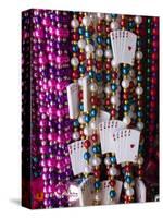 Mardi Gras Beads, French Quarter, New Orleans, Louisiana, USA-Walter Bibikow-Stretched Canvas