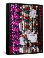 Mardi Gras Beads, French Quarter, New Orleans, Louisiana, USA-Walter Bibikow-Framed Stretched Canvas