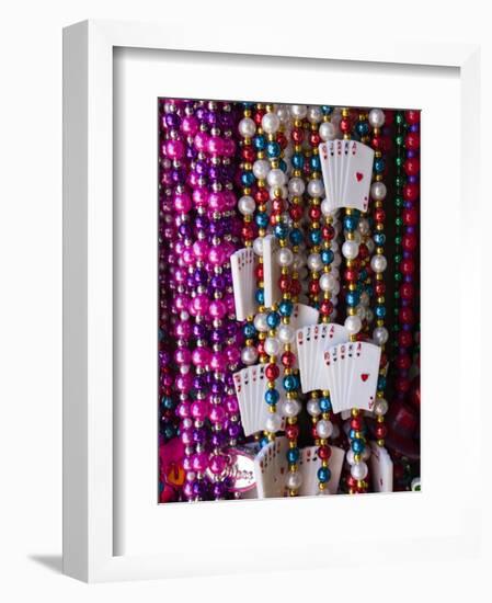 Mardi Gras Beads, French Quarter, New Orleans, Louisiana, USA-Walter Bibikow-Framed Photographic Print
