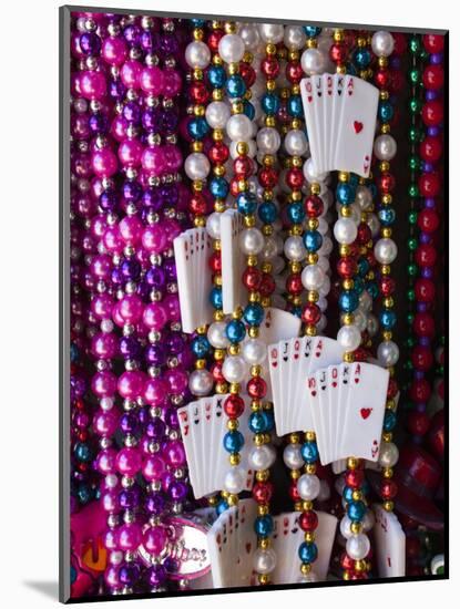 Mardi Gras Beads, French Quarter, New Orleans, Louisiana, USA-Walter Bibikow-Mounted Photographic Print