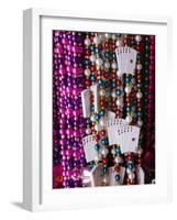 Mardi Gras Beads, French Quarter, New Orleans, Louisiana, USA-Walter Bibikow-Framed Photographic Print