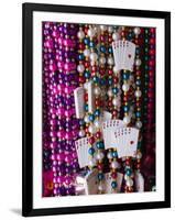 Mardi Gras Beads, French Quarter, New Orleans, Louisiana, USA-Walter Bibikow-Framed Photographic Print