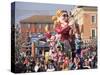 Mardi Gras Carnival Parade in Place Massena, Nice, Alpes Maritimes, Mediterranean, France-Ruth Tomlinson-Stretched Canvas