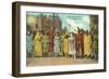 Mardi Gras Costumes, New Orleans, Louisiana-null-Framed Art Print