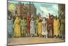 Mardi Gras Costumes, New Orleans, Louisiana-null-Mounted Art Print