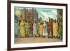 Mardi Gras Costumes, New Orleans, Louisiana-null-Framed Art Print