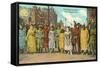 Mardi Gras Costumes, New Orleans, Louisiana-null-Framed Stretched Canvas