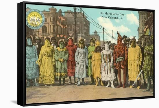 Mardi Gras Costumes, New Orleans, Louisiana-null-Framed Stretched Canvas