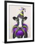 Mardi Gras Cow-Fab Funky-Framed Art Print