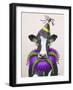 Mardi Gras Cow-Fab Funky-Framed Art Print