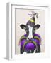 Mardi Gras Cow-Fab Funky-Framed Art Print