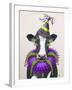 Mardi Gras Cow-Fab Funky-Framed Art Print