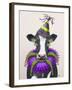 Mardi Gras Cow-Fab Funky-Framed Art Print