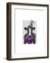 Mardi Gras Cow-Fab Funky-Framed Art Print