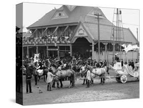 Mardi Gras Day, Royal Chariot with Rex, New Orleans, La.-null-Stretched Canvas