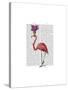 Mardi Gras Flamingo Full-Fab Funky-Stretched Canvas