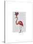 Mardi Gras Flamingo Full-Fab Funky-Stretched Canvas