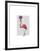 Mardi Gras Flamingo Full-Fab Funky-Framed Art Print