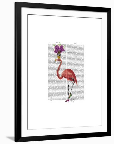 Mardi Gras Flamingo Full-Fab Funky-Framed Art Print