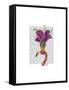 Mardi Gras Flamingo Portrait-Fab Funky-Framed Stretched Canvas