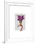 Mardi Gras Flamingo Portrait-Fab Funky-Framed Art Print