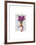 Mardi Gras Flamingo Portrait-Fab Funky-Framed Art Print