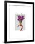 Mardi Gras Flamingo Portrait-Fab Funky-Framed Art Print