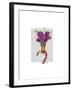 Mardi Gras Flamingo Portrait-Fab Funky-Framed Art Print