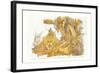 Mardi Gras Float Rendering-null-Framed Art Print