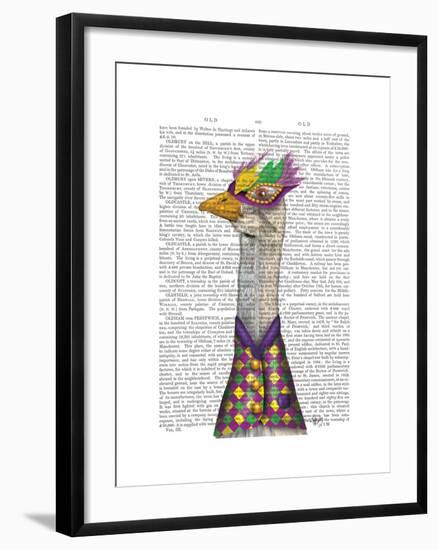 Mardi Gras Goose Harlequin Jacket-Fab Funky-Framed Art Print