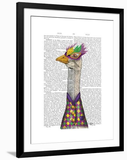 Mardi Gras Goose Harlequin Jacket-Fab Funky-Framed Art Print