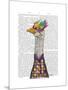 Mardi Gras Goose Harlequin Jacket-Fab Funky-Mounted Art Print