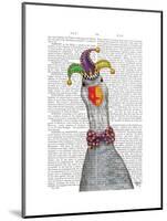 Mardi Gras Goose Jester Hat-Fab Funky-Mounted Art Print