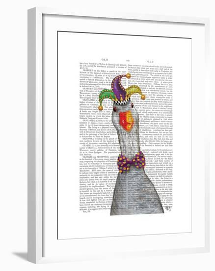 Mardi Gras Goose Jester Hat-Fab Funky-Framed Art Print