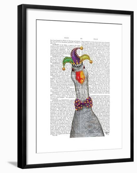 Mardi Gras Goose Jester Hat-Fab Funky-Framed Art Print