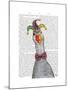 Mardi Gras Goose Jester Hat-Fab Funky-Mounted Art Print