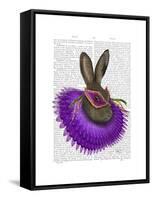 Mardi Gras Hare-Fab Funky-Framed Stretched Canvas