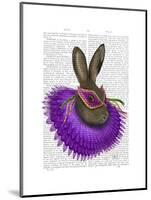 Mardi Gras Hare-Fab Funky-Mounted Art Print