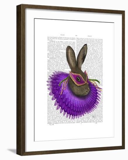 Mardi Gras Hare-Fab Funky-Framed Art Print