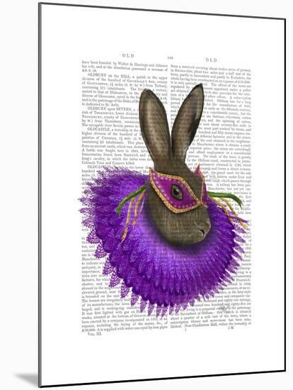 Mardi Gras Hare-Fab Funky-Mounted Art Print