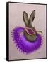 Mardi Gras Hare-Fab Funky-Framed Stretched Canvas