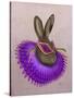 Mardi Gras Hare-Fab Funky-Stretched Canvas