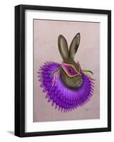 Mardi Gras Hare-Fab Funky-Framed Art Print