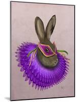 Mardi Gras Hare-Fab Funky-Mounted Art Print