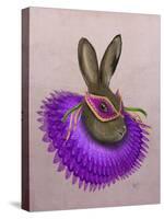 Mardi Gras Hare-Fab Funky-Stretched Canvas